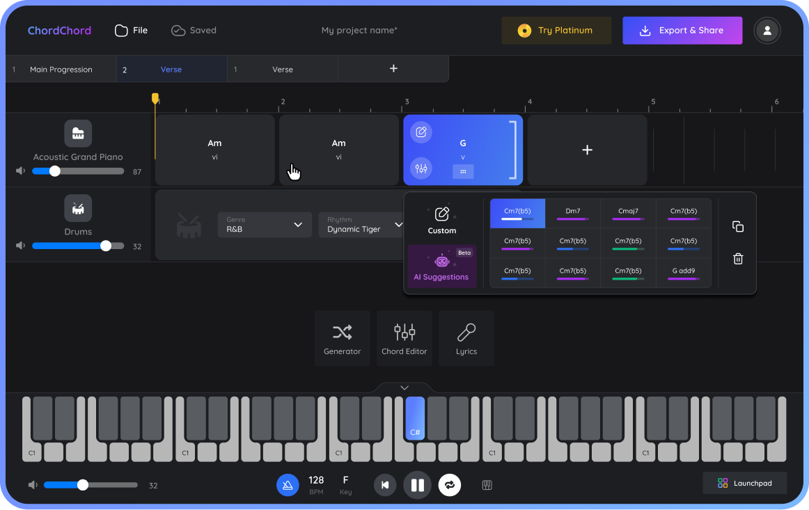 ChordChord: Songwriting & Music Making Tool